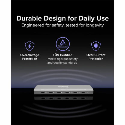 Alternate-Image5 Image for Plugable 6 Port USB C Charging Station, Up to 100W Charger for Multiple Devices with Priority Charging