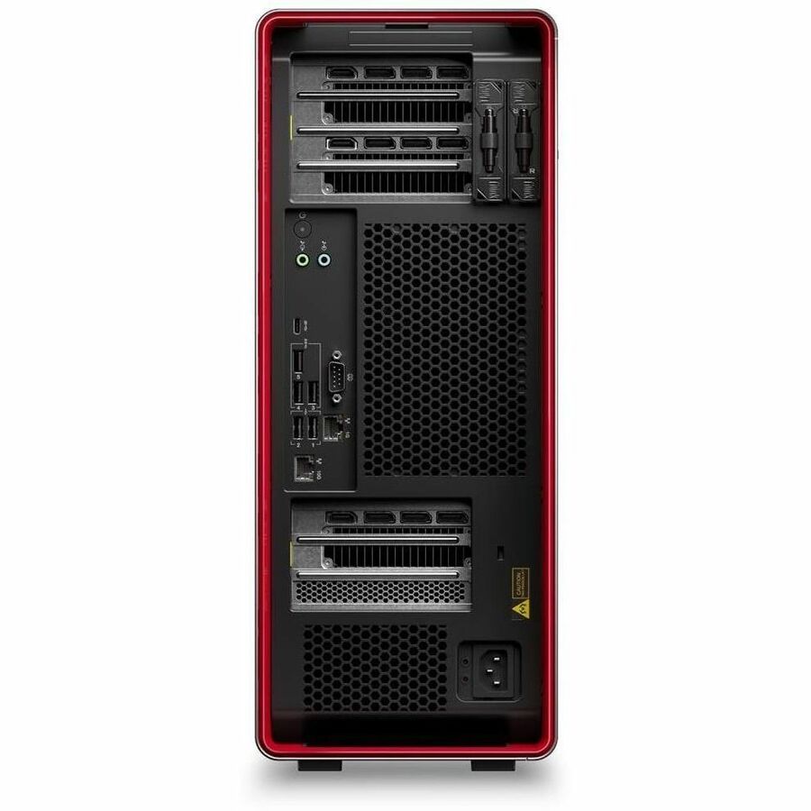 Rear Image for Lenovo ThinkStation P8 30HH007TUS Workstation - 1 x AMD Ryzen Threadripper PRO 7945WX - 32 GB - 1 TB SSD - Tower