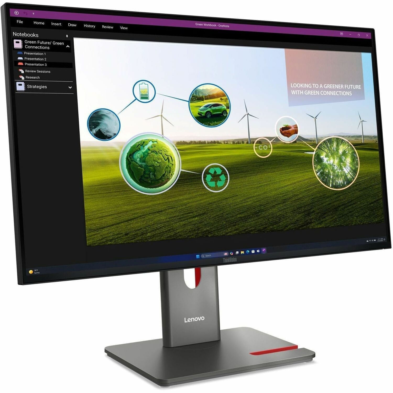 Main Image for Lenovo ThinkVision P27Q-40 27" Class WQHD LED Monitor - 16:9 - Eclipse Black