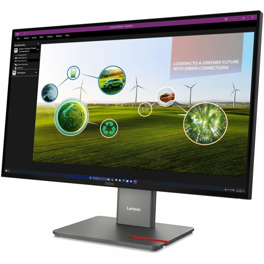 Alternate-Image1 Image for Lenovo ThinkVision P27Q-40 27" Class WQHD LED Monitor - 16:9 - Eclipse Black
