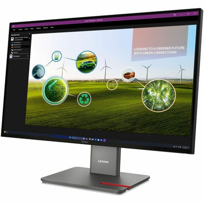 Alternate-Image1 Image for Lenovo ThinkVision P27Q-40 27" Class WQHD LED Monitor - 16:9 - Eclipse Black