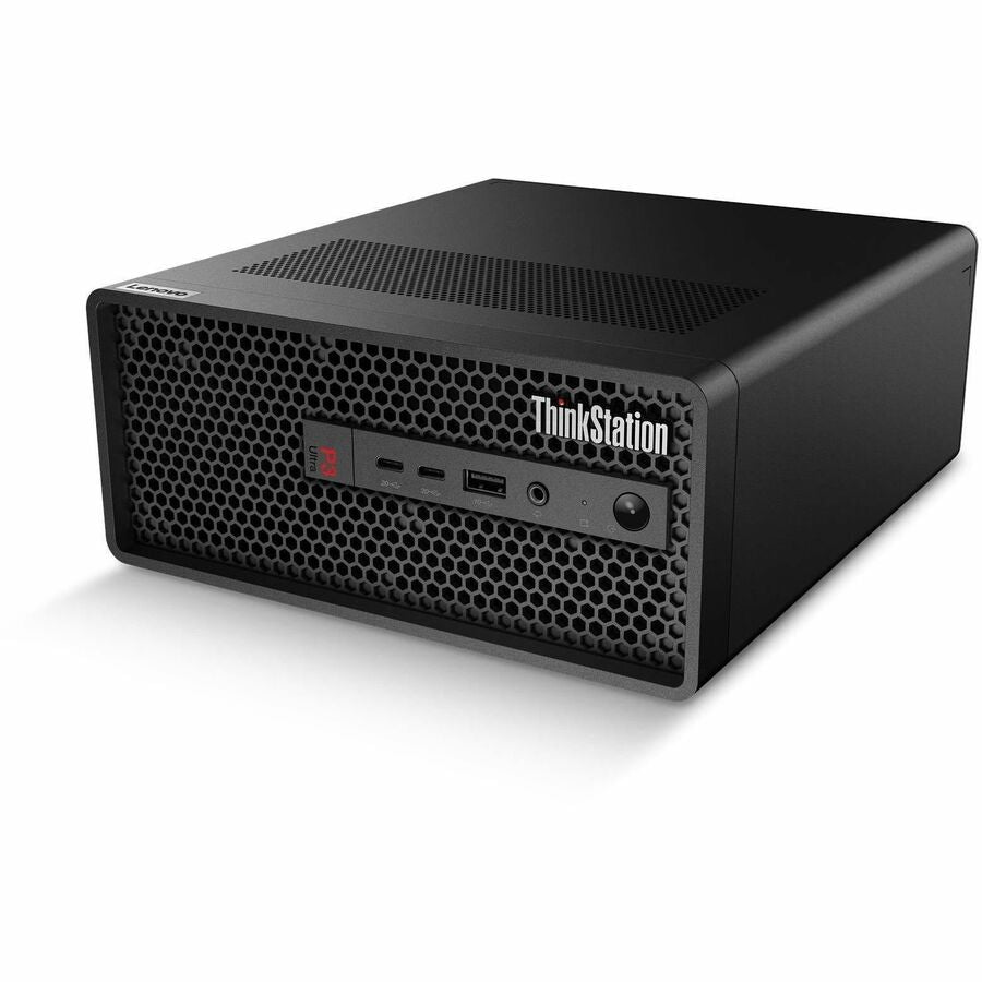 Left Image for Lenovo ThinkStation P3 Ultra Gen 2 30J50032US Workstation - 1 x Intel Core Ultra 7 2nd Gen 265 - vPro Technology - 32 GB - 512 GB SSD - Small Form Factor - Black