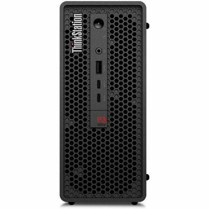 Front Image for Lenovo ThinkStation P3 Ultra Gen 2 30J50032US Workstation - 1 x Intel Core Ultra 7 2nd Gen 265 - vPro Technology - 32 GB - 512 GB SSD - Small Form Factor - Black