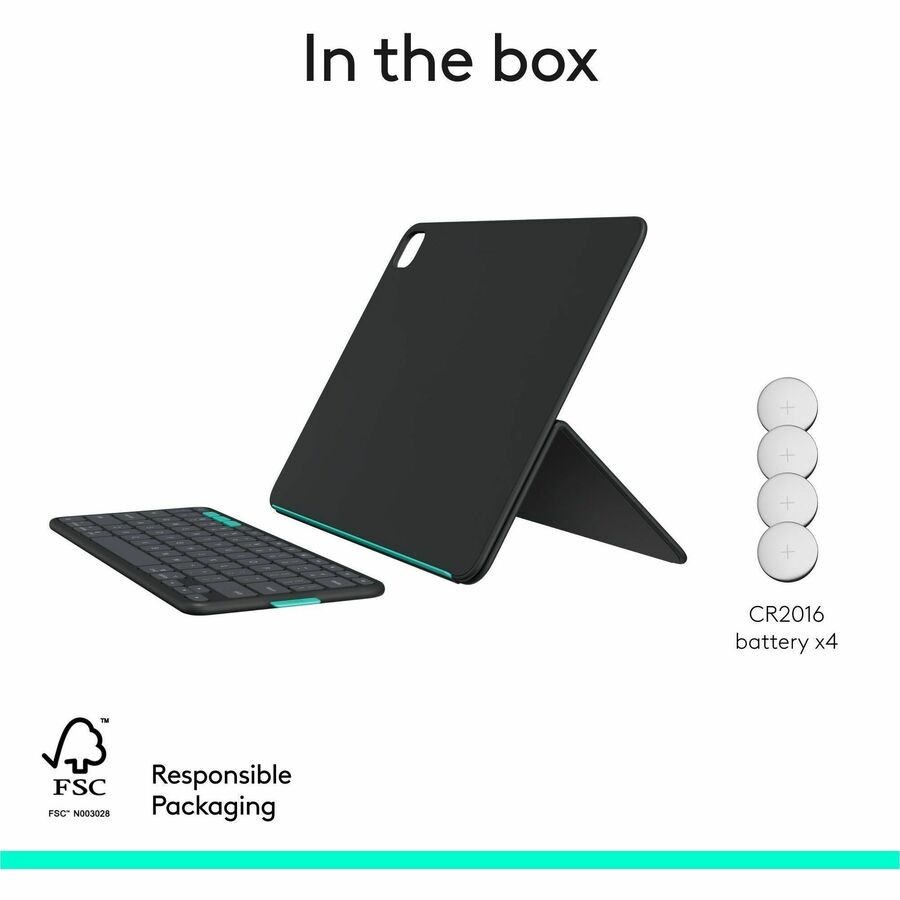 Alternate-Image9 Image for Logitech Flip Folio, Keyboard Case for iPad Pro 13-inch (M4 & M5) & iPad Air 13-inch (M2 & M3) (2024, 2025), Graphite