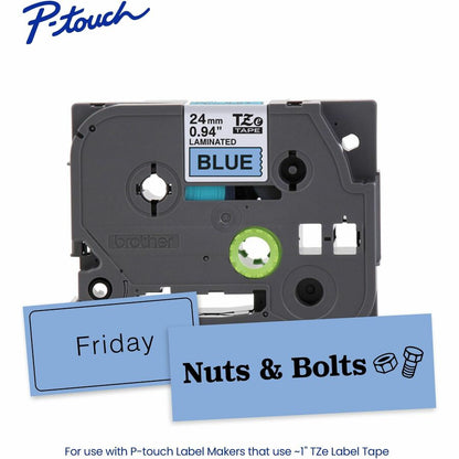 Alternate-Image1 Image for Brother Genuine P-touch TZe551 BK on BK Label Tape, Laminated, 24mmX8m