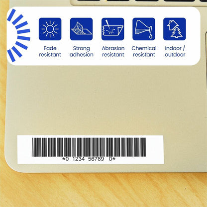 Alternate-Image4 Image for Brother Genuine P-touch TZeSE4 BK on WHT Tamper-Evident Label Tape, Laminated, 18mmX8m