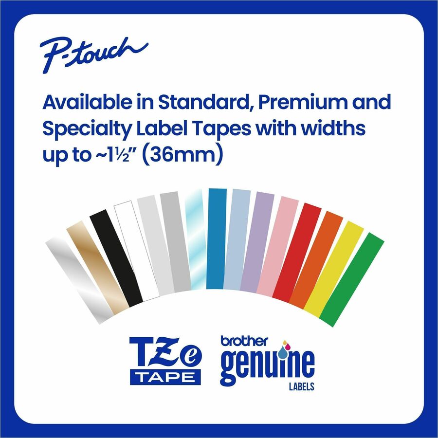 Alternate-Image5 Image for Brother Genuine P-touch TZe211 BK on WHT Label Tape, Laminated, 6mmX8m