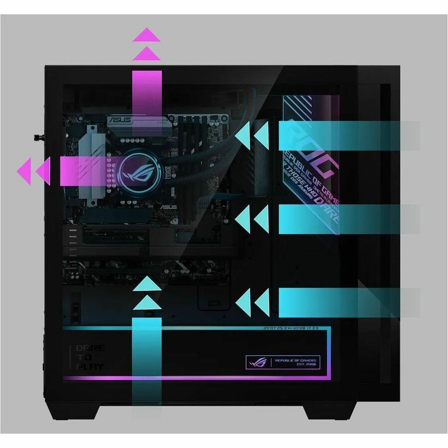 Alternate-Image4 Image for Asus ROG G700 G700TF-XS776 Gaming Desktop Computer - Intel Core Ultra 7 265F - 32 GB - 1 TB SSD - Black