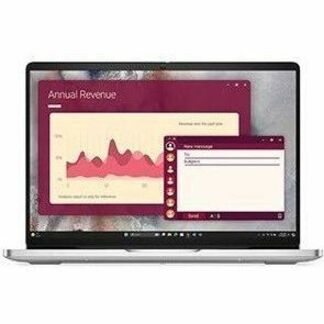 Front Image for Dell Pro 14 PC14250 14" Notebook - Full HD Plus - 60 Hz - Intel Core Ultra 5 235U - vPro Technology - 16 GB - 256 GB SSD - English (US) Keyboard - Platinum Silver
