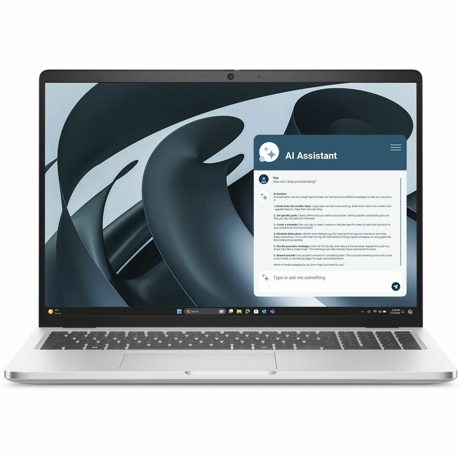Front Image for Dell Pro 16 Plus PB16255 16" Copilot+ PC Notebook - Full HD Plus - 60 Hz - AMD Ryzen AI 7 PRO 350 - 32 GB - 512 GB SSD - English (US) Keyboard - Platinum Silver