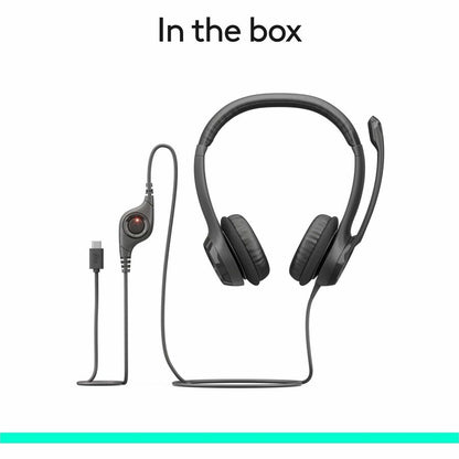 Alternate-Image9 Image for Logitech H390 Wired Headphones with Mic, USB Headset with Microphone for PC, Noise Cancelling Microphone