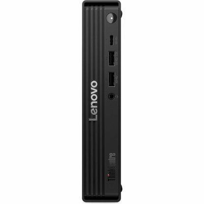 Front Image for Lenovo ThinkCentre M70q Gen 6 13A4002DUS Desktop Computer - Intel Core Ultra 7 265T - 16 GB - 512 GB SSD - Tiny - Black