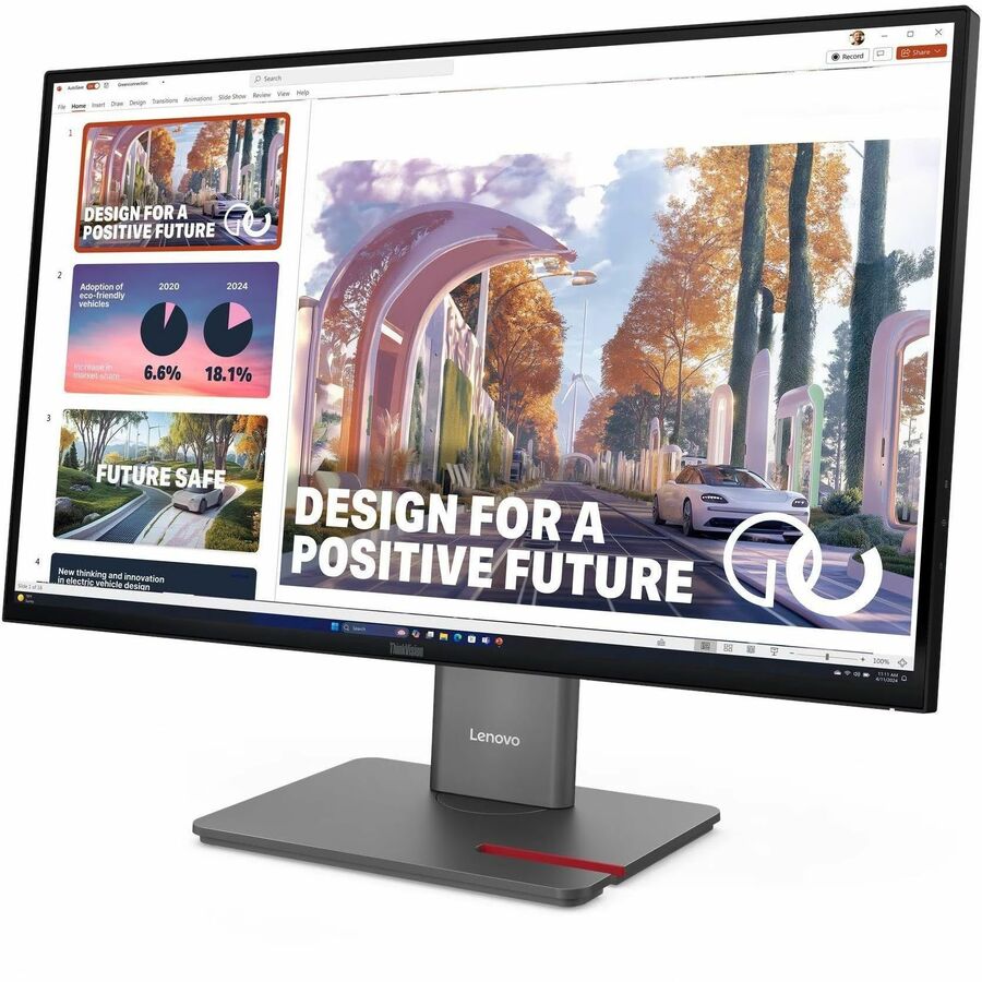Alternate-Image1 Image for Lenovo ThinkVision P27QD-40 27" Class WQHD LED Monitor - 16:9 - Raven Black
