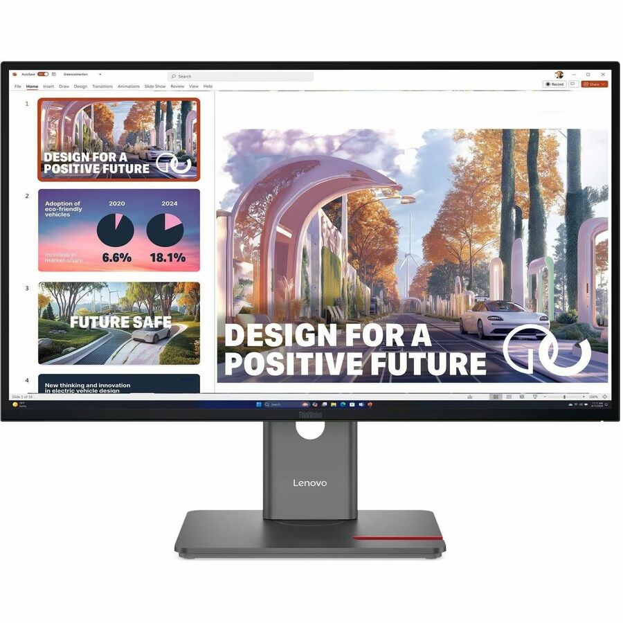 Front Image for Lenovo ThinkVision P27QD-40 27" Class WQHD LED Monitor - 16:9 - Raven Black
