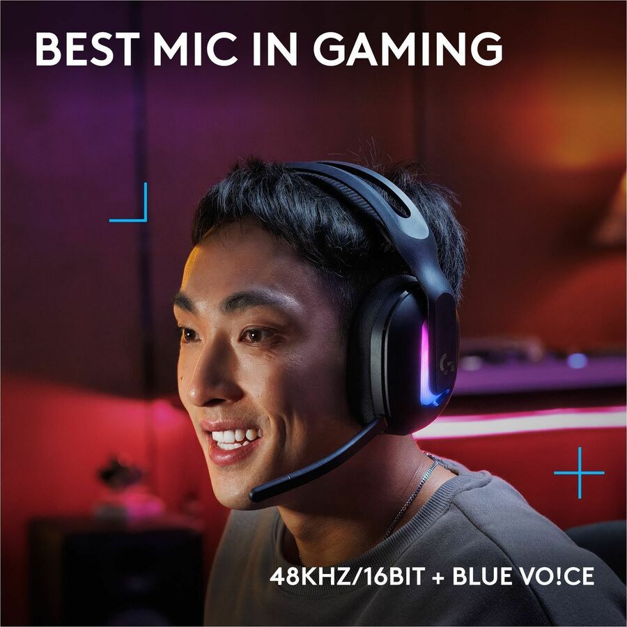 Alternate-Image2 Image for Logitech G522 LIGHTSPEED Wireless Gaming Headset, LIGHTSYNC RGB, Full Bandwidth Mic, Advanced Synchronized Audio, Tri-Connectivity with LIGHTSPEED, Bluetooth, Black