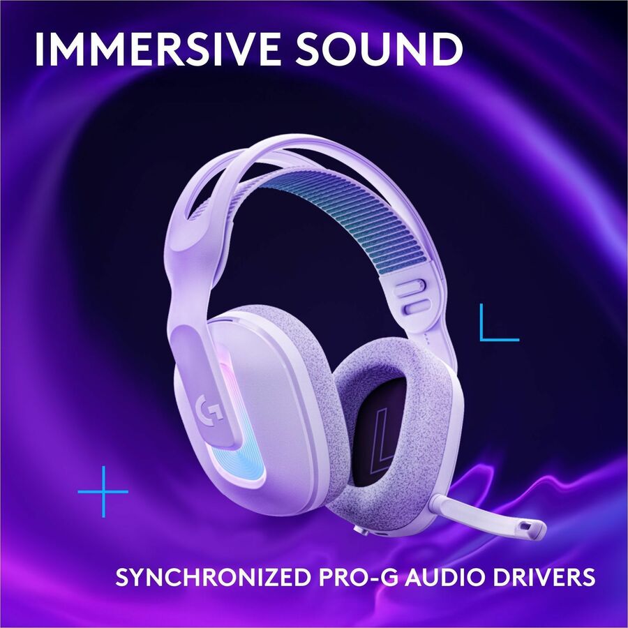 Alternate-Image3 Image for Logitech G522 LIGHTSPEED Wireless Gaming Headset, LIGHTSYNC RGB, Full Bandwidth Mic, Advanced Synchronized Audio, Tri-Connectivity with LIGHTSPEED, Bluetooth, White