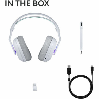 Alternate-Image8 Image for Logitech G522 LIGHTSPEED Wireless Gaming Headset, LIGHTSYNC RGB, Full Bandwidth Mic, Advanced Synchronized Audio, Tri-Connectivity with LIGHTSPEED, Bluetooth, White