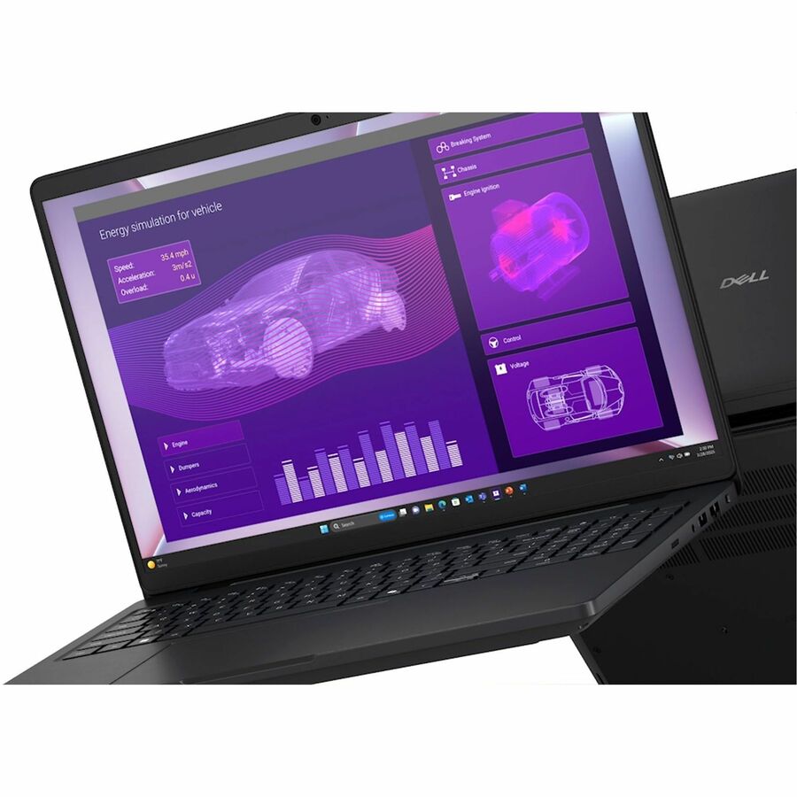 Alternate-Image6 Image for Dell Pro Max MC16250 16" Copilot+ PC Mobile Workstation - Full HD Plus - 60 Hz - Intel Core Ultra 7 255H - 16 GB - 512 GB SSD - English (US) Keyboard