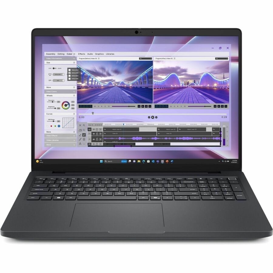 Front Image for Dell Pro Max MC16250 16" Copilot+ PC Mobile Workstation - Full HD Plus - 60 Hz - Intel Core Ultra 7 255H - 16 GB - 512 GB SSD - English (US) Keyboard