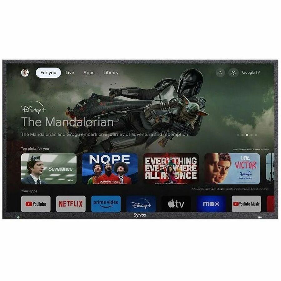 Front Image for SYLVOX Pool Pro 2.0 OT43A2KHGF 43" Smart LED-LCD TV 2024 - 4K UHDTV - High Dynamic Range (HDR) - Black