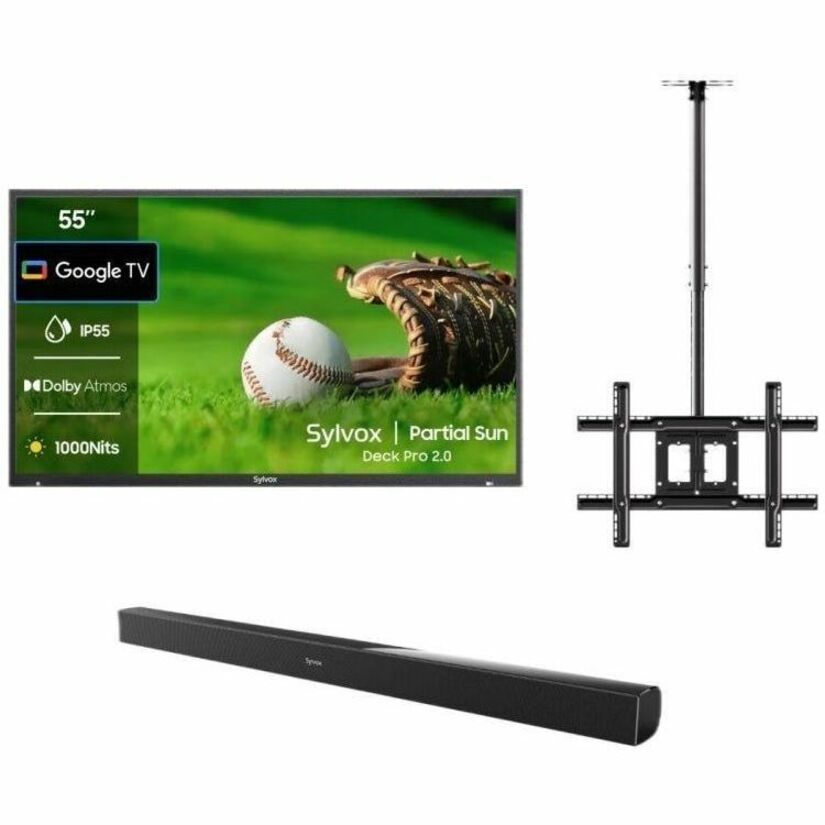 Alternate-Image6 Image for SYLVOX Deck Pro 2.0 OT55A2KHGD 55" Smart LED-LCD TV 2024 - 4K UHDTV - High Dynamic Range (HDR) - Black