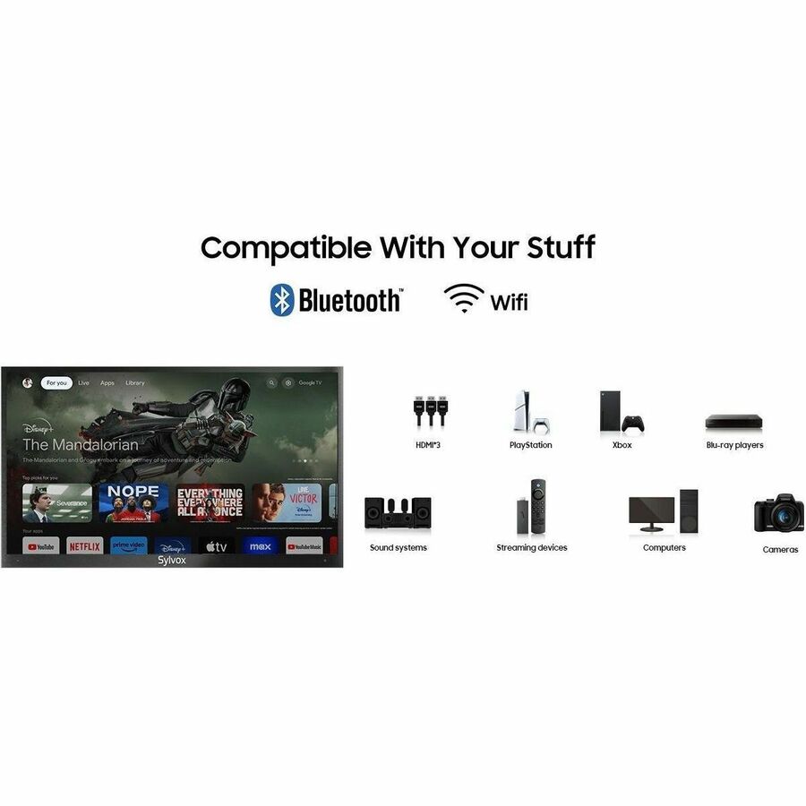 Alternate-Image9 Image for SYLVOX Deck Pro 2.0 OT43A2KHGD 43" Smart LED-LCD TV 2024 - 4K UHDTV - High Dynamic Range (HDR) - Black