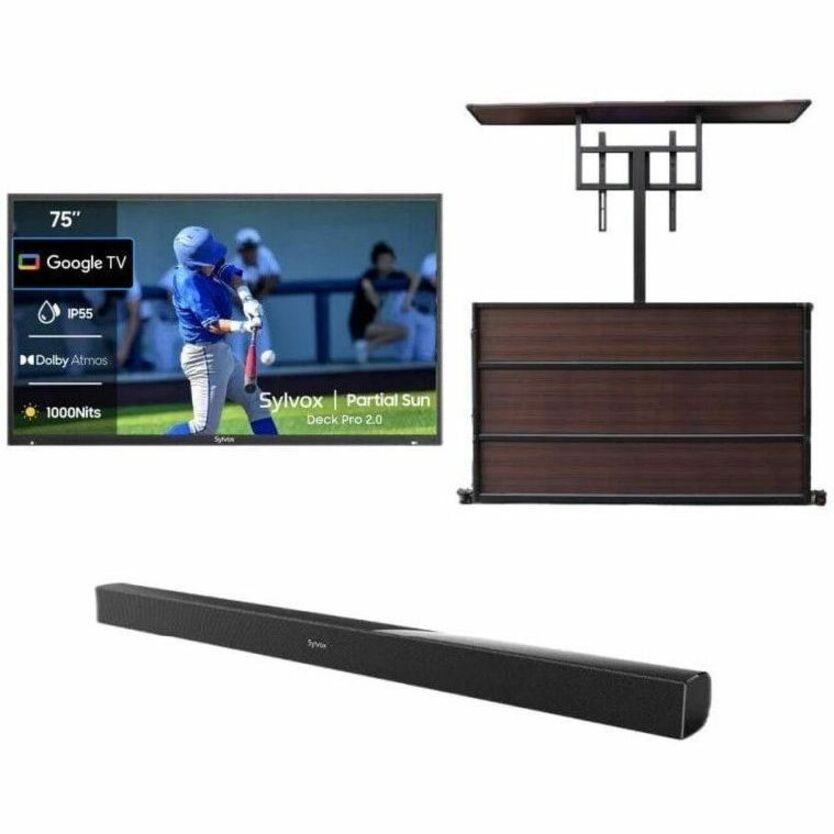 Alternate-Image8 Image for SYLVOX Deck Pro 2.0 OT75A2KHGD 75" Smart LED-LCD TV 2024 - 4K UHDTV - High Dynamic Range (HDR) - Black