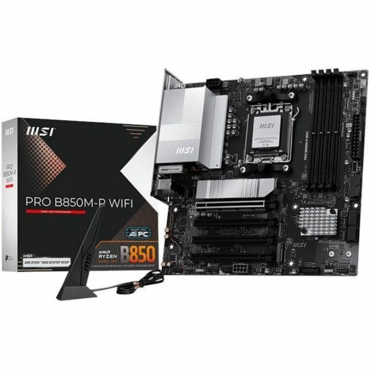 Alternate-Image1 Image for MSI B850M-P WIFI Gaming Desktop Motherboard - AMD B850 Chipset - Socket AM5 - Micro ATX