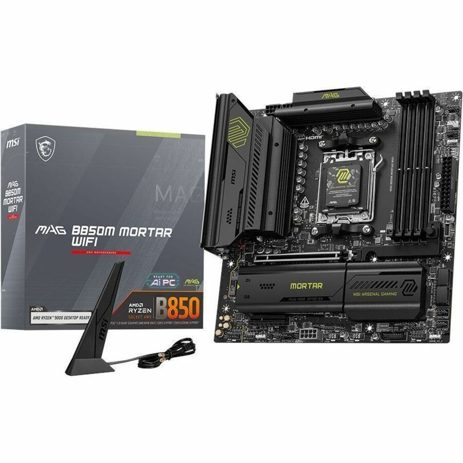 Main Image for MSI MAG B850M MORTAR WIFI Gaming Desktop Motherboard - AMD B850 Chipset - Socket AM5 - Micro ATX