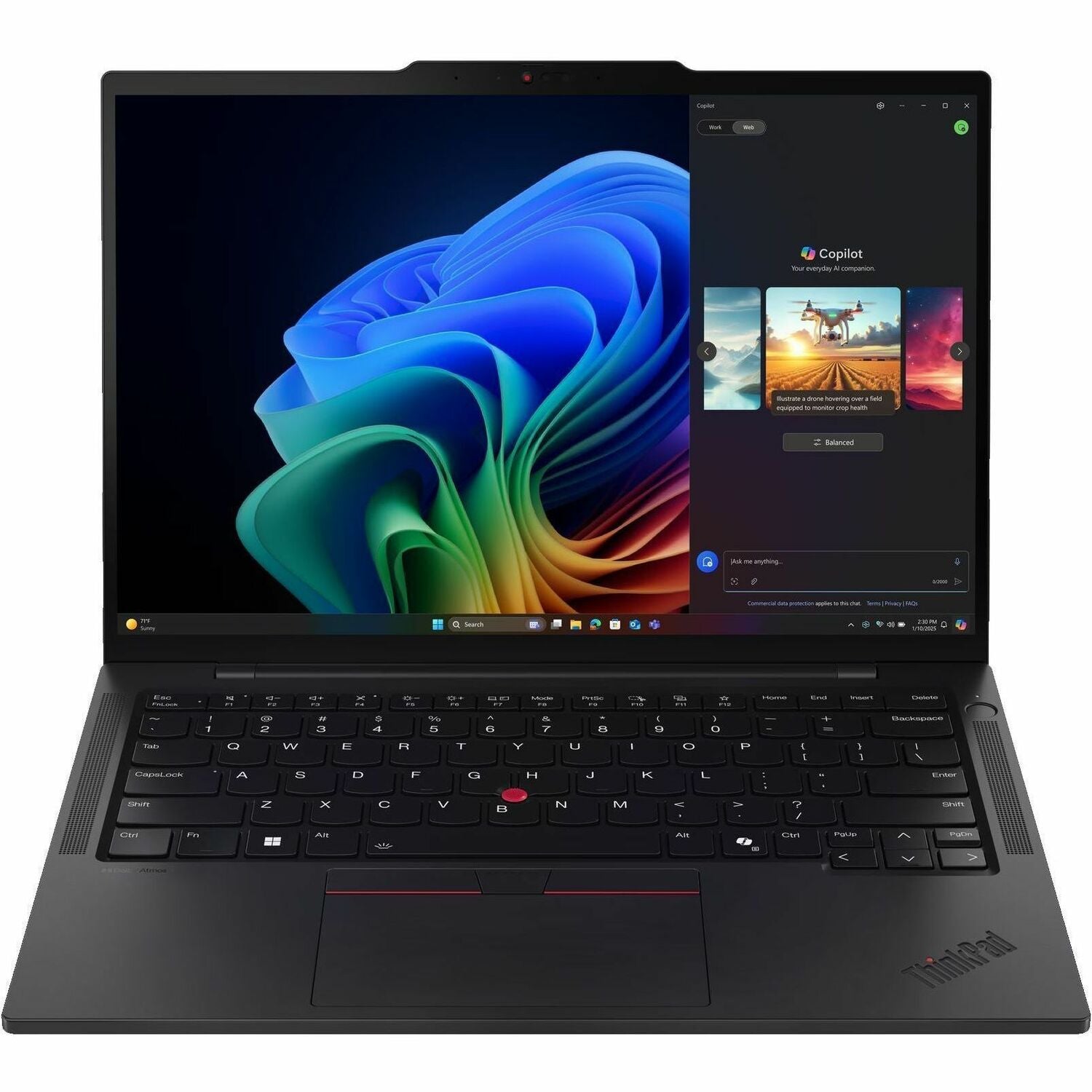 Main Image for Lenovo ThinkPad T14 Gen 6 21QJ00CSUS 14" Copilot+ PC Notebook - WUXGA - 60 Hz - AMD Ryzen AI 7 PRO 350 - 16 GB - 512 GB SSD - English Keyboard - Black