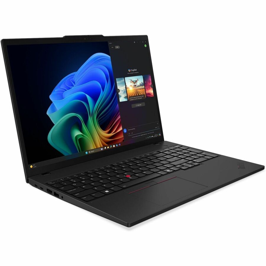 Alternate-Image2 Image for Lenovo ThinkPad T16 Gen 4 21QN0045US 16" Copilot+ PC Notebook - WUXGA - 60 Hz - AMD Ryzen AI 5 PRO 340 - 16 GB - 256 GB SSD - English Keyboard - Black
