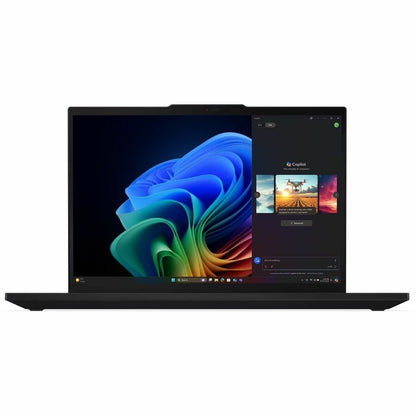 Front Image for Lenovo ThinkPad T16 Gen 4 21QN0045US 16" Copilot+ PC Notebook - WUXGA - 60 Hz - AMD Ryzen AI 5 PRO 340 - 16 GB - 256 GB SSD - English Keyboard - Black