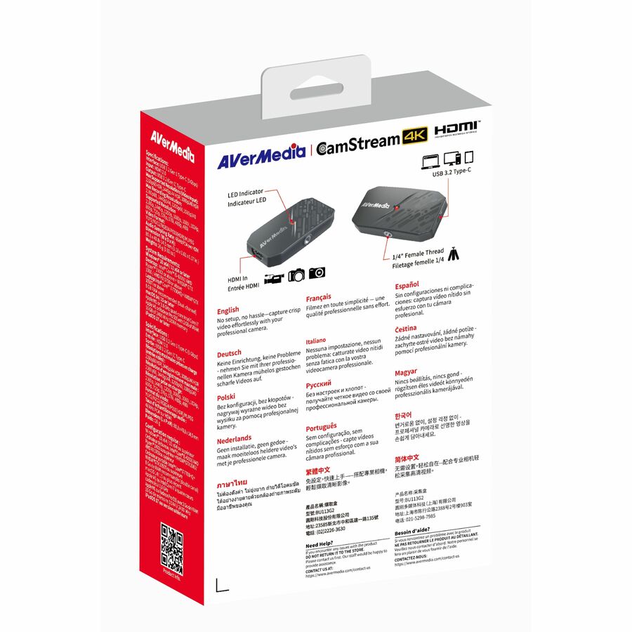 Alternate-Image6 Image for AVerMedia BU113G2 CamStream 4K Capture Card