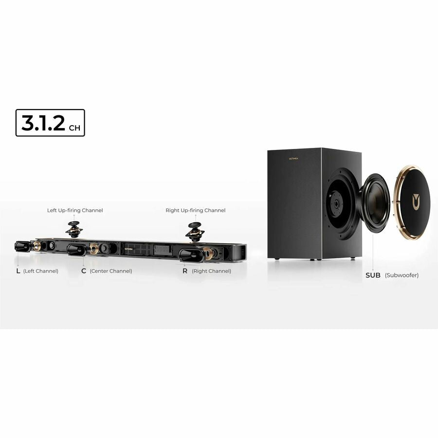 Alternate-Image4 Image for ULTIMEA Skywave F30 3.1.2 Bluetooth Sound Bar Speaker - 360 W RMS