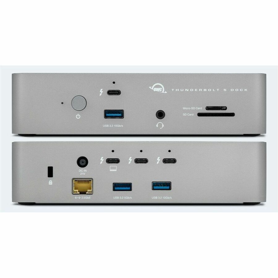Alternate-Image1 Image for OWC 11-Port Thunderbolt 5 Dock with 140W Power Delivery - 2.5GbE - Up to 3 Displays