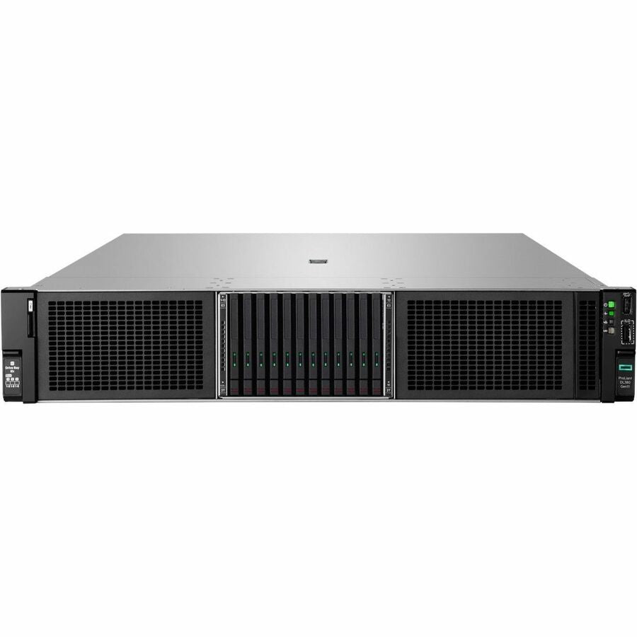 Front Image for HPE ProLiant DL380 G11 2U Rack Server - 1 x Intel Xeon Gold 6530 2.10 GHz - 64 GB RAM - 1.92 TB SSD - (2 x 960GB) SSD Configuration - 12Gb/s SAS, Serial ATA/600, NVMe Controller