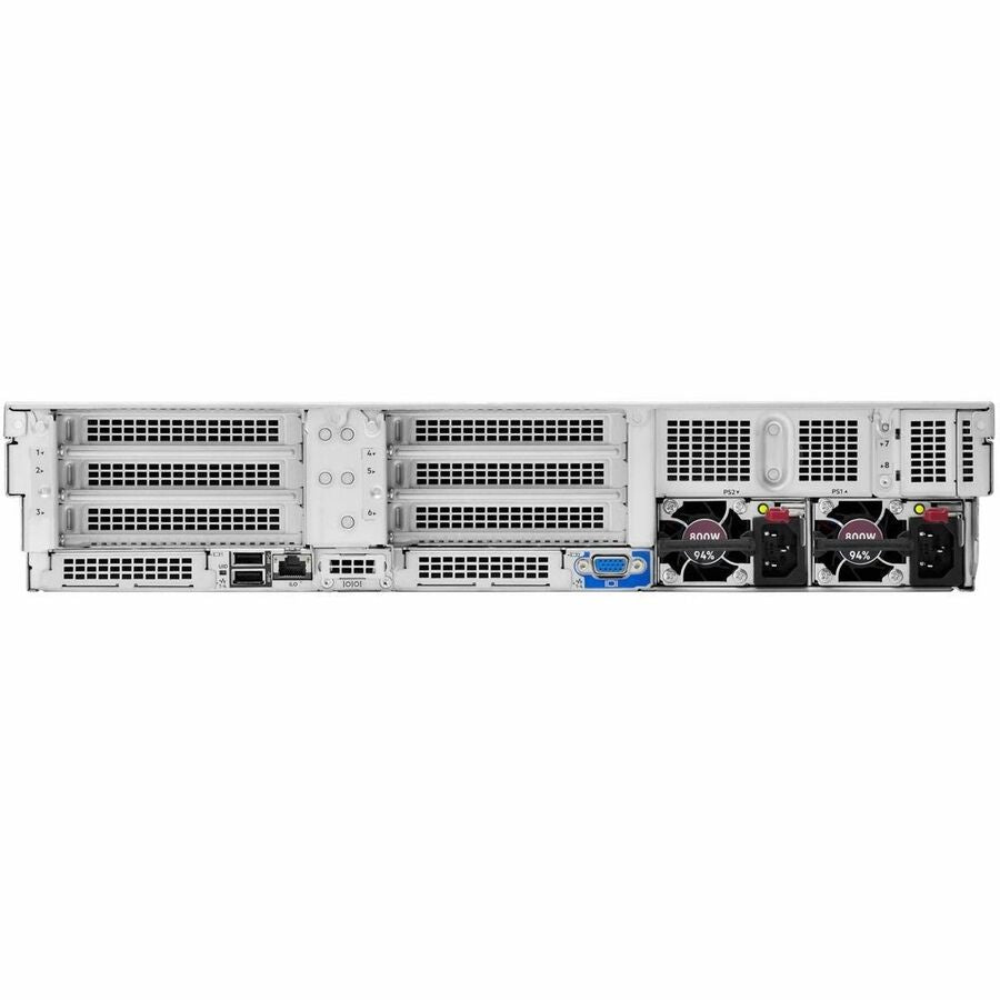 Rear Image for HPE ProLiant DL380 G11 2U Rack Server - 1 x Intel Xeon Gold 5515+ 3.20 GHz - 64 GB RAM - 1.92 TB SSD - (2 x 960GB) SSD Configuration - 12Gb/s SAS, Serial ATA/600, NVMe Controller