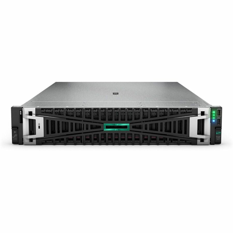 Front Image for HPE ProLiant DL380 G11 2U Rack Server - 1 x Intel Xeon Silver 4410Y 2 GHz - 64 GB RAM - 1.92 TB SSD - (2 x 960GB) SSD Configuration - 12Gb/s SAS, Serial ATA/600, NVMe Controller