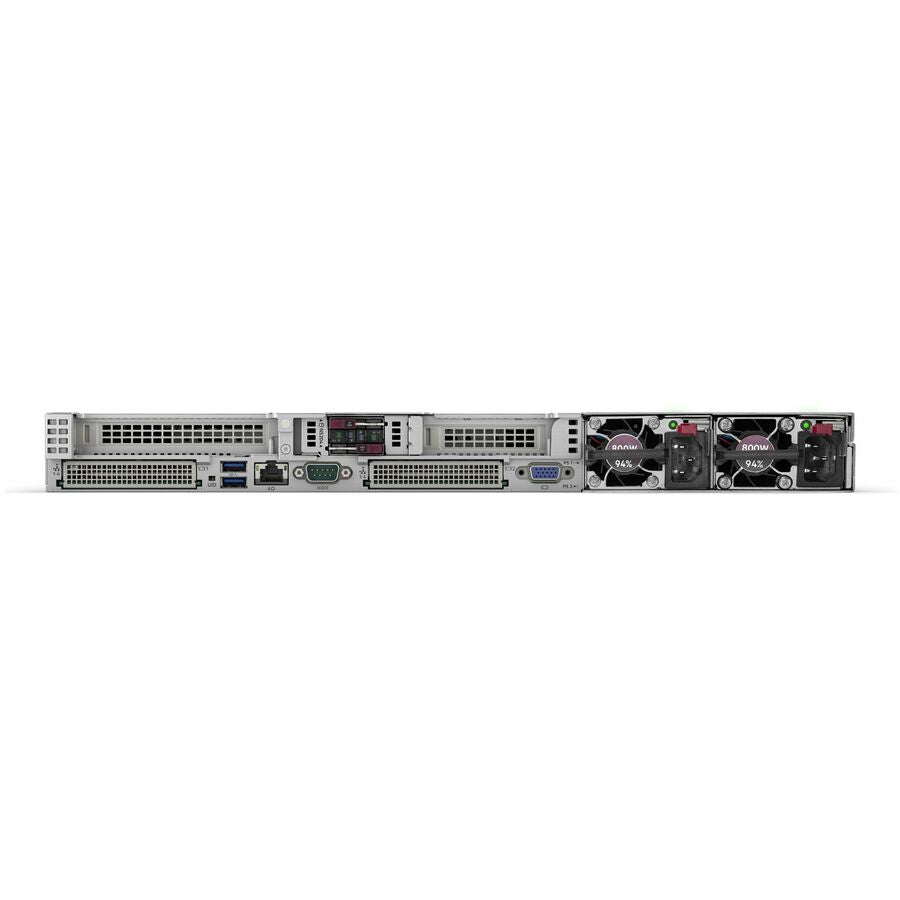 Rear Image for HPE ProLiant DL360 Gen11 1U Rack Server - 1 x Intel Xeon Silver 4510 2.40 GHz - 64 GB RAM - 960 GB SSD - (2 x 480GB) SSD Configuration - Serial ATA/600, 12Gb/s SAS, NVMe Controller