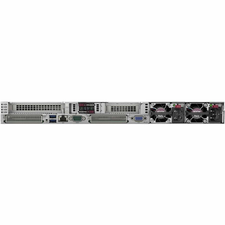 Rear Image for HPE ProLiant DL360 Gen11 1U Rack Server - 1 x Intel Xeon Gold 5416S 2 GHz - 64 GB RAM - 960 GB SSD - (2 x 480GB) SSD Configuration - Serial ATA/600, 12Gb/s SAS, NVMe Controller