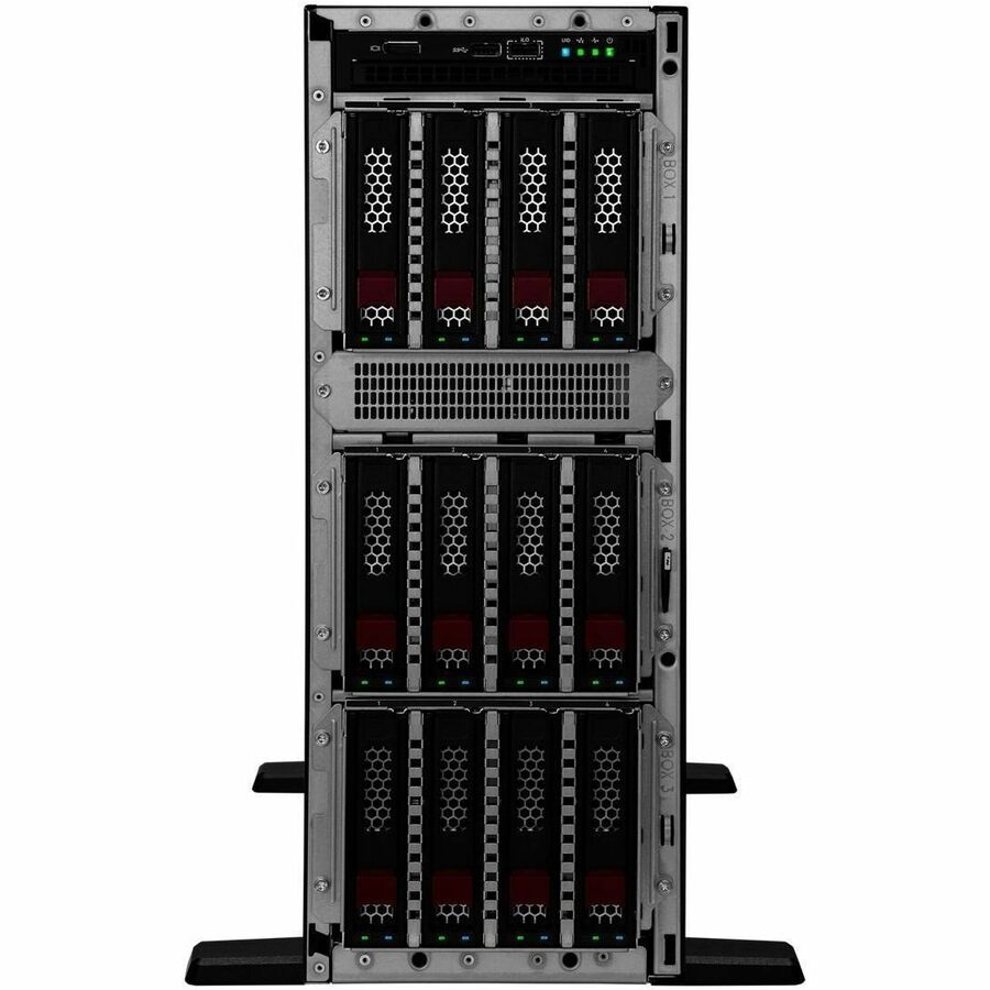 Alternate-Image2 Image for HPE ProLiant ML350 G11 4U Tower Server - 1 x Intel Xeon Silver 4510 2.40 GHz - 64 GB RAM - 960 GB SSD - (2 x 480GB) SSD Configuration - 12Gb/s SAS, Serial ATA/600 Controller