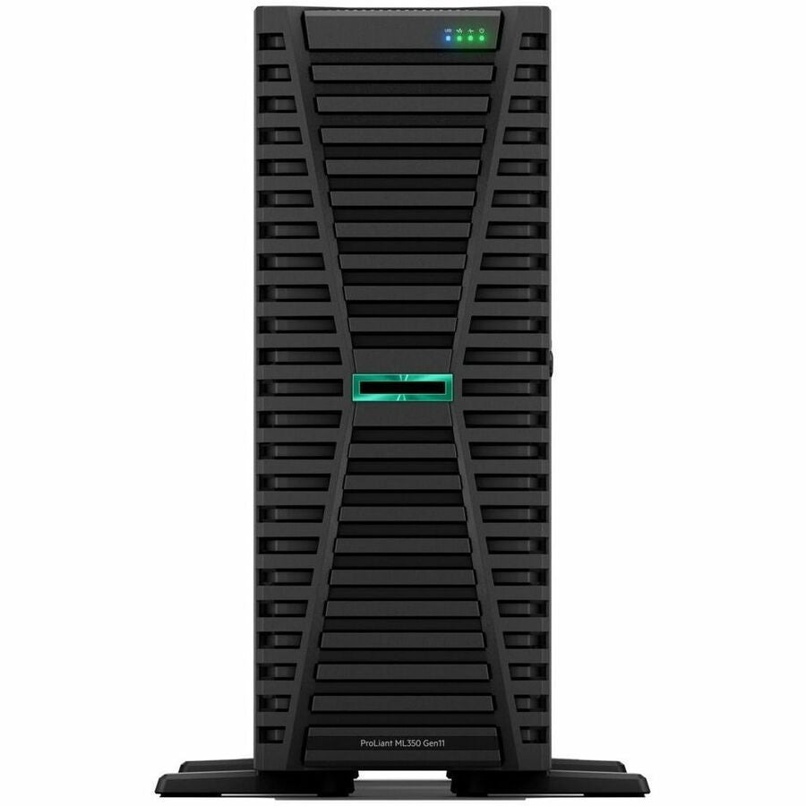 Front Image for HPE ProLiant ML350 G11 4U Tower Server - 1 x Intel Xeon Silver 4510 2.40 GHz - 64 GB RAM - 960 GB SSD - (2 x 480GB) SSD Configuration - 12Gb/s SAS, Serial ATA/600 Controller