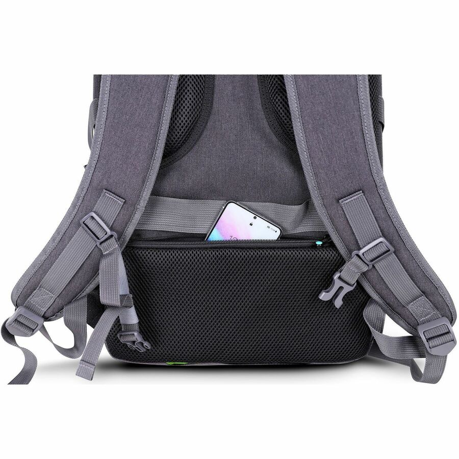 Alternate-Image1 Image for Urban Factory HEAVEE GREEN Carrying Case (Backpack) for 10.5" to 14.1" Notebook - Dark Gray