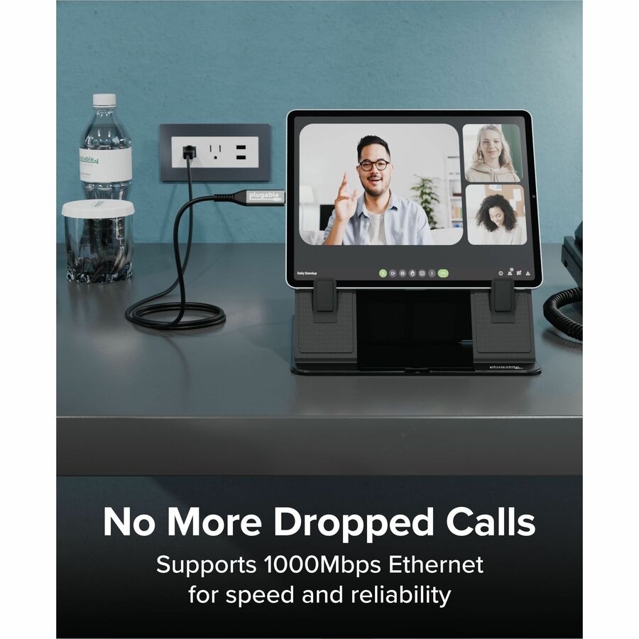 Alternate-Image4 Image for Plugable USB C to Ethernet Cable: USBC to RJ45 Ethernet Cord, Directly Connected LAN Gigabit Network Adapter