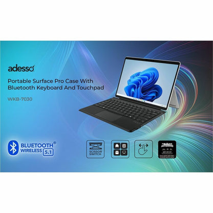 Alternate-Image9 Image for Adesso Bluetooth keyboard for Microsoft Surface Pro 3/4/5/6/7