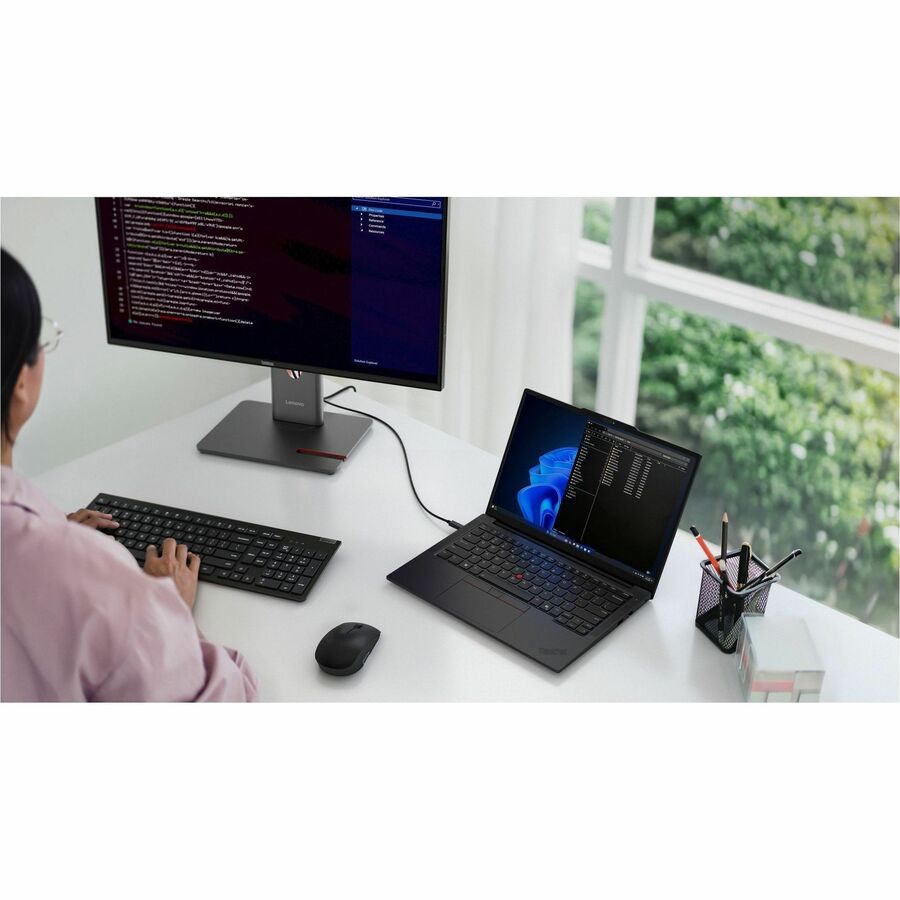 Life-Style Image for Lenovo ThinkPad E14 Gen 7 21SX003EUS 14" Touchscreen Notebook - WUXGA - 60 Hz - Intel Core Ultra 5 225U - 16 GB - 512 GB SSD - English Keyboard - Black