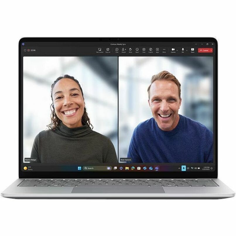 Front Image for Microsoft Surface Laptop 13" Touchscreen Copilot+ PC Notebook - 60 Hz - Qualcomm Snapdragon X Plus - 16 GB - 256 GB Flash Memory - English Keyboard - Platinum