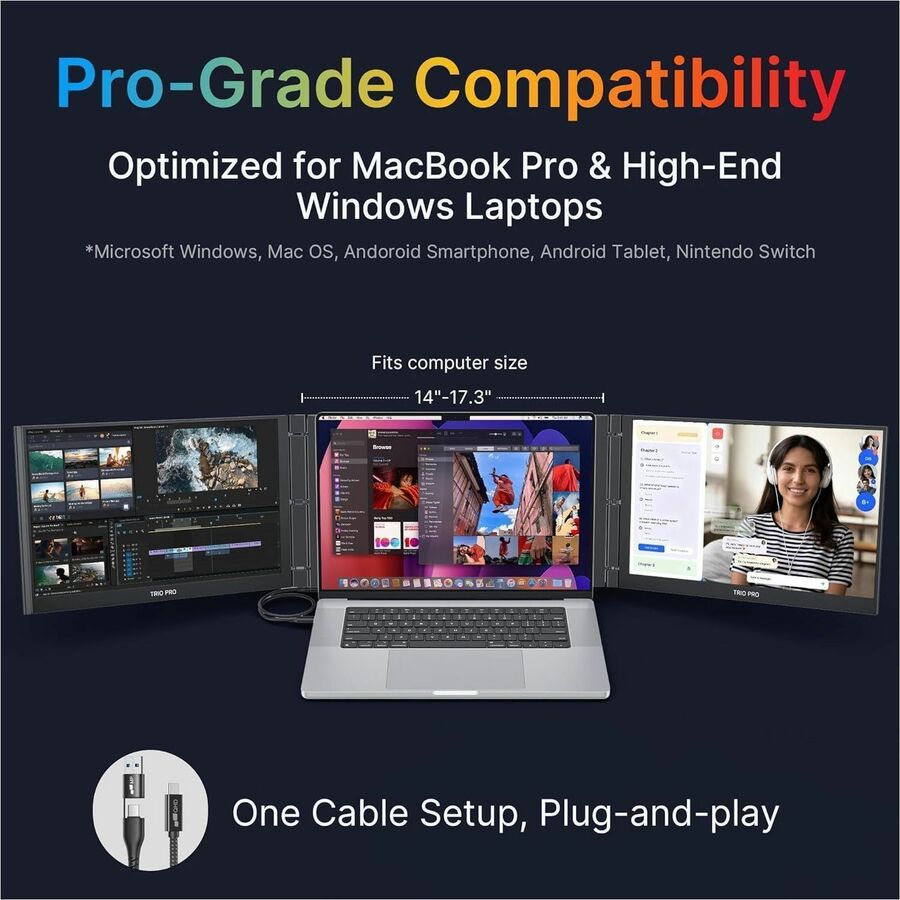 Alternate-Image4 Image for Mobile Pixels Trio 3.0 Pro 101-1004P06 14" Class LCD Monitor - 16:10