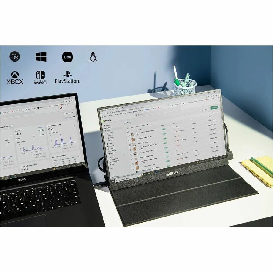 Life-Style Image for Mobile Pixels Fold 2.5K 16" Class WQXGA LCD Monitor - 16:10 - Black