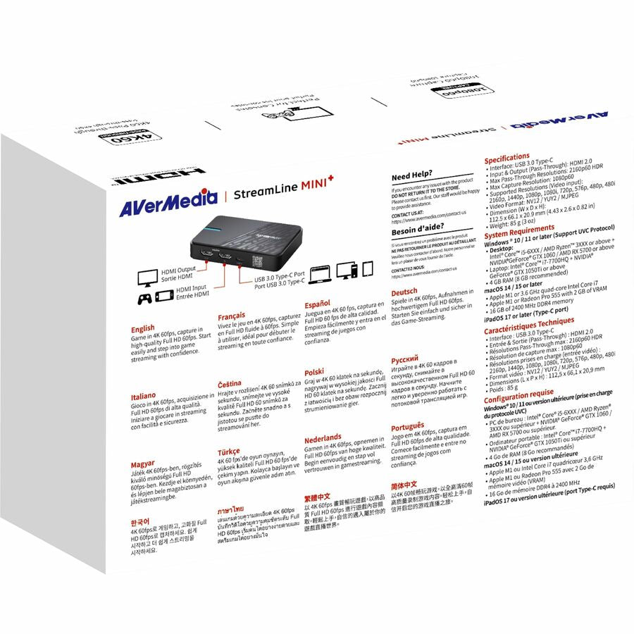 Alternate-Image6 Image for AVerMedia StreamLine MINI+ GC311G2 Video Capturing Device